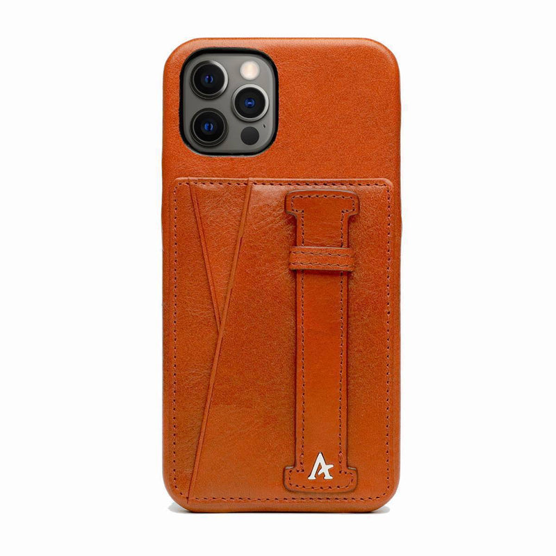 TRODINO Square Leather iPhone 13 Pro Case with Wristband Strap